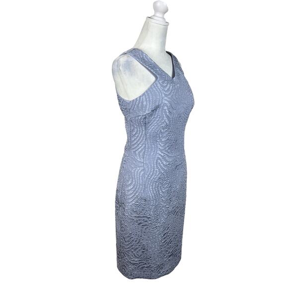 O. Suzanne Dress Women 4 Textured Periwinkle Blue Bodycon Party Gala  Cocktail - Picture 11 of 16